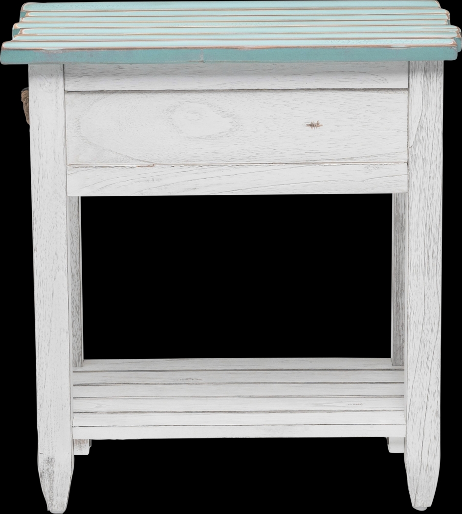 Owoth Blue/White Small Chairside Table - Thumbnail - Image 12