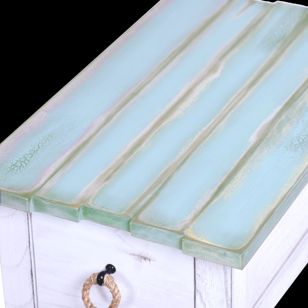 Owoth Blue/White Small Chairside Table - Thumbnail - Image 5