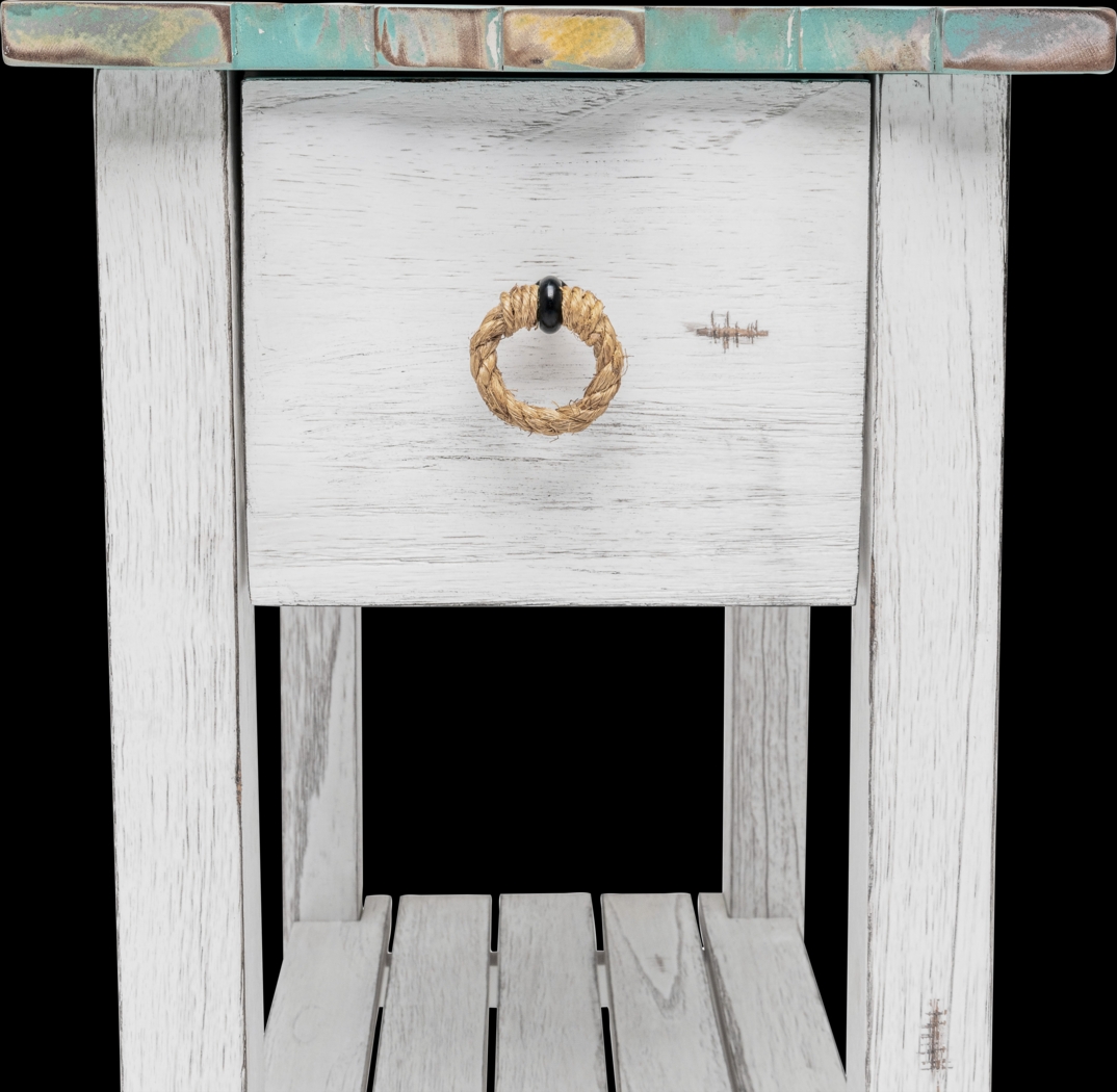 Owoth Blue/White Small Chairside Table - Thumbnail - Image 7