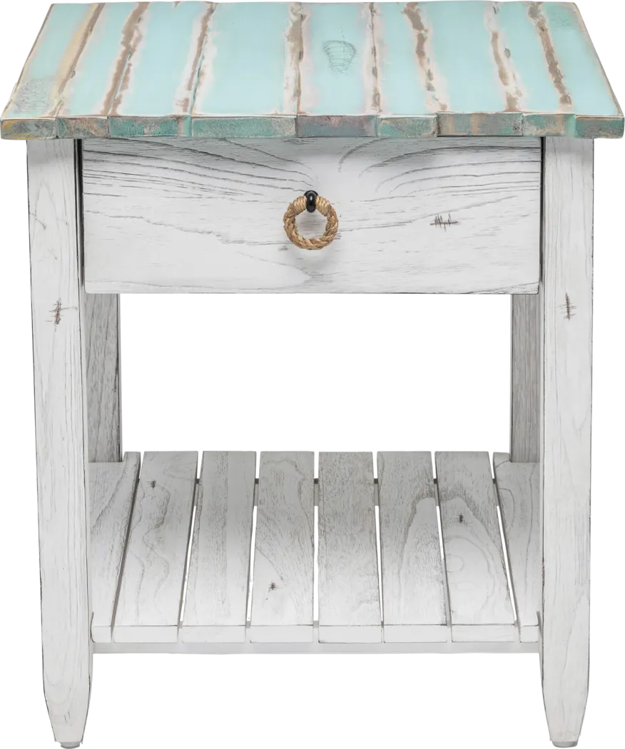 Owoth Blue/White Large End Table - Thumbnail - Image 12