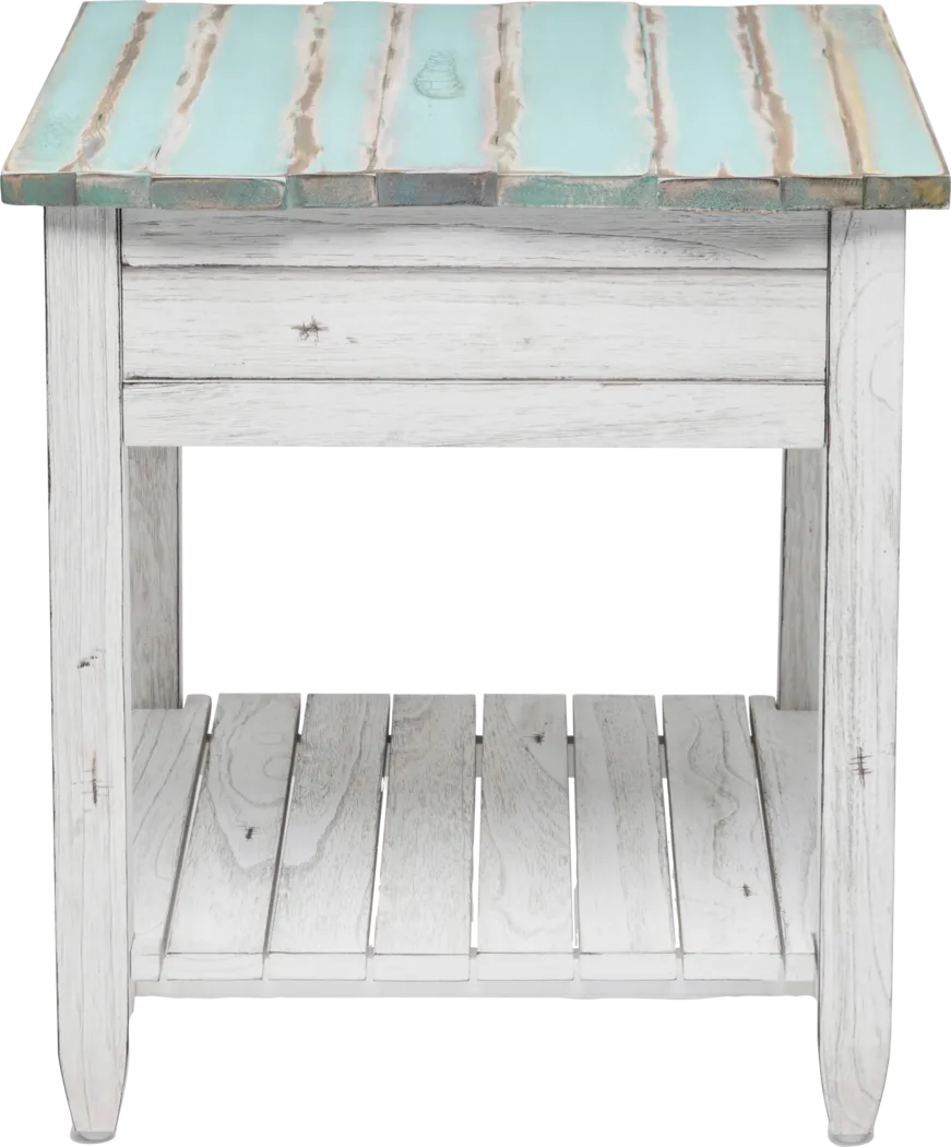 Owoth Blue/White Large End Table - Thumbnail - Image 5