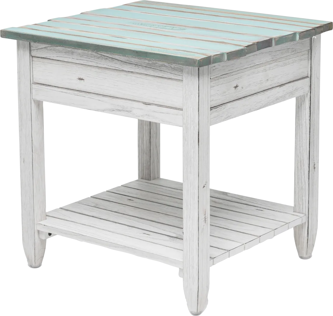 Owoth Blue/White Large End Table - Thumbnail - Image 6