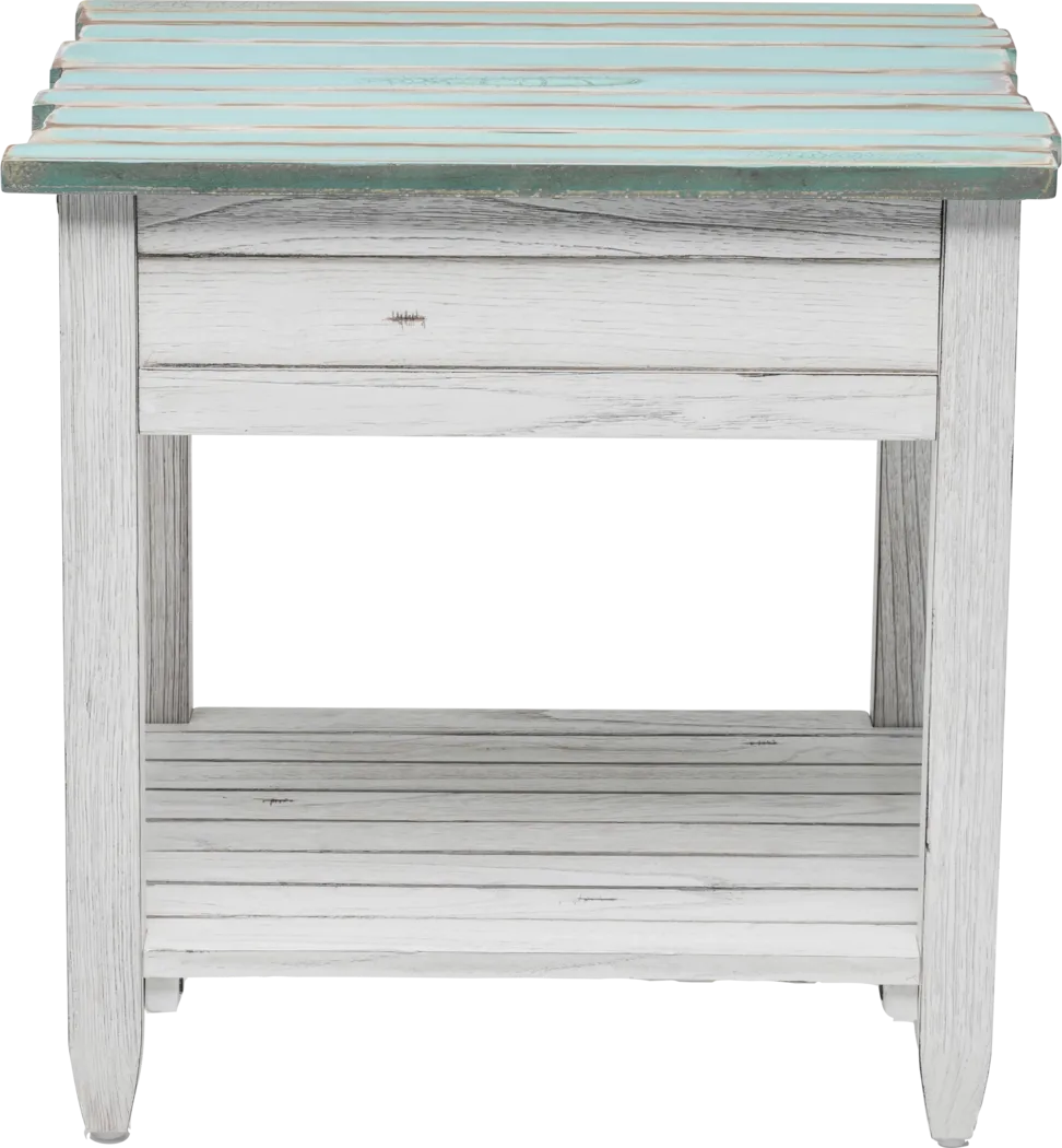 Owoth Blue/White Large End Table - Thumbnail - Image 7