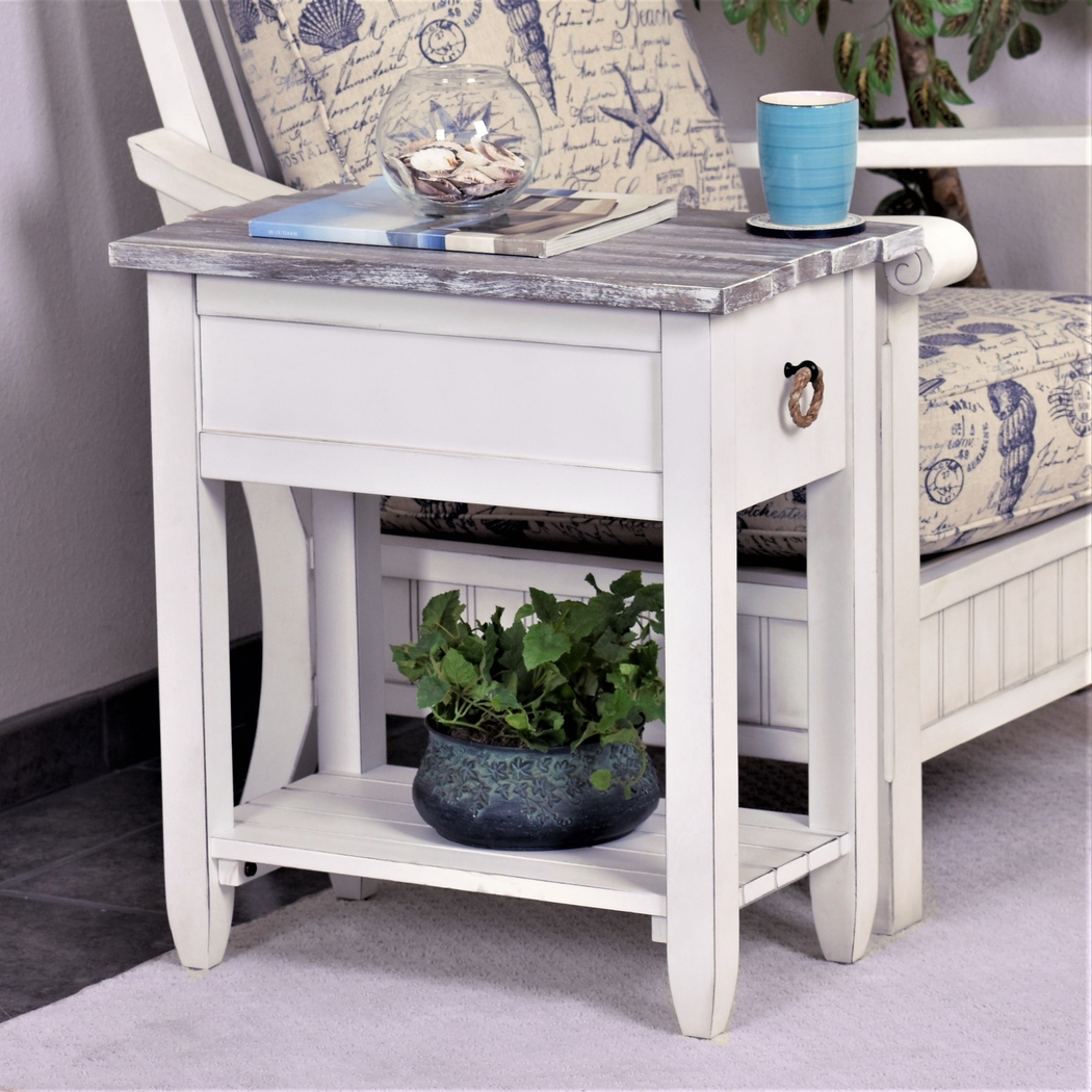 Owoth Gray/White Small Chairside Table - Thumbnail - Image 3