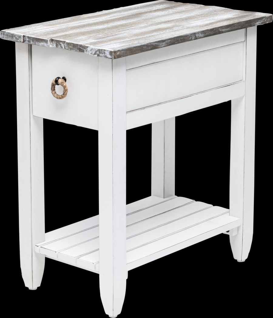 Owoth Gray/White Small Chairside Table - Thumbnail - Image 1