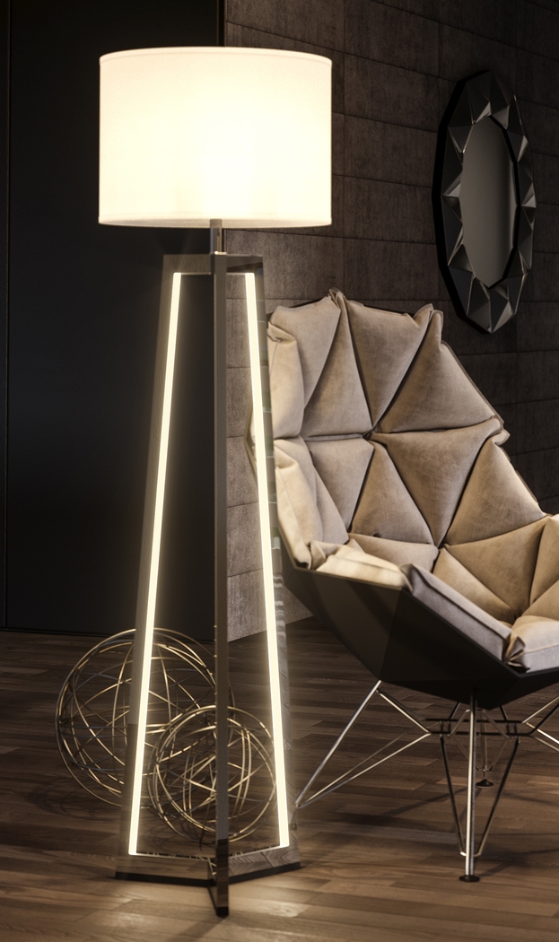 Oxnard Way Silver Floor Lamp - Thumbnail - Image 2