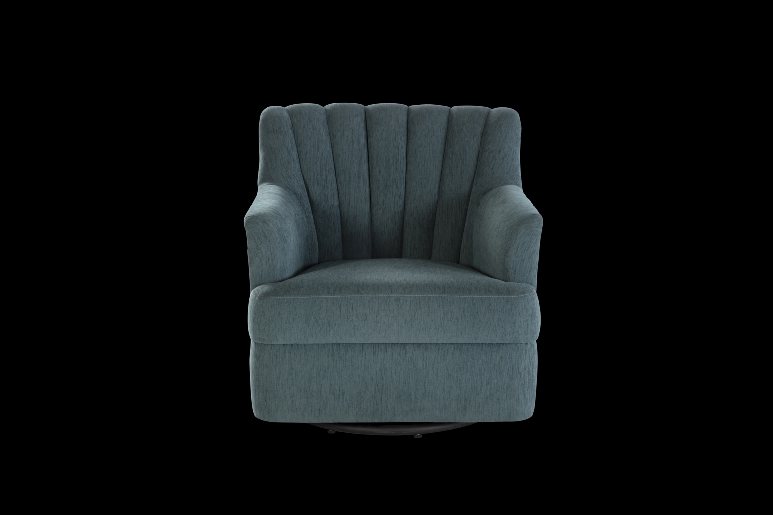 Oxon Blue Swivel Accent Chair - Thumbnail - Image 2