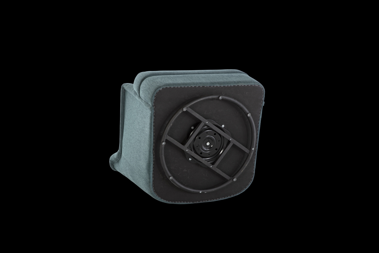 Oxon Blue Swivel Accent Chair - Thumbnail - Image 4