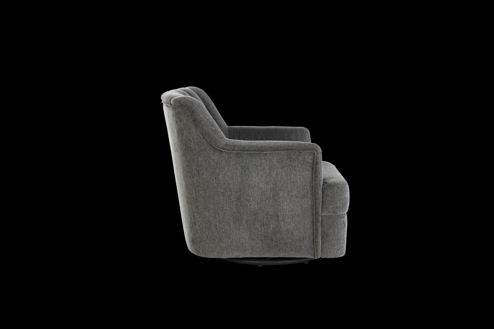 Oxon Dark Gray Swivel Accent Chair - Thumbnail - Image 3