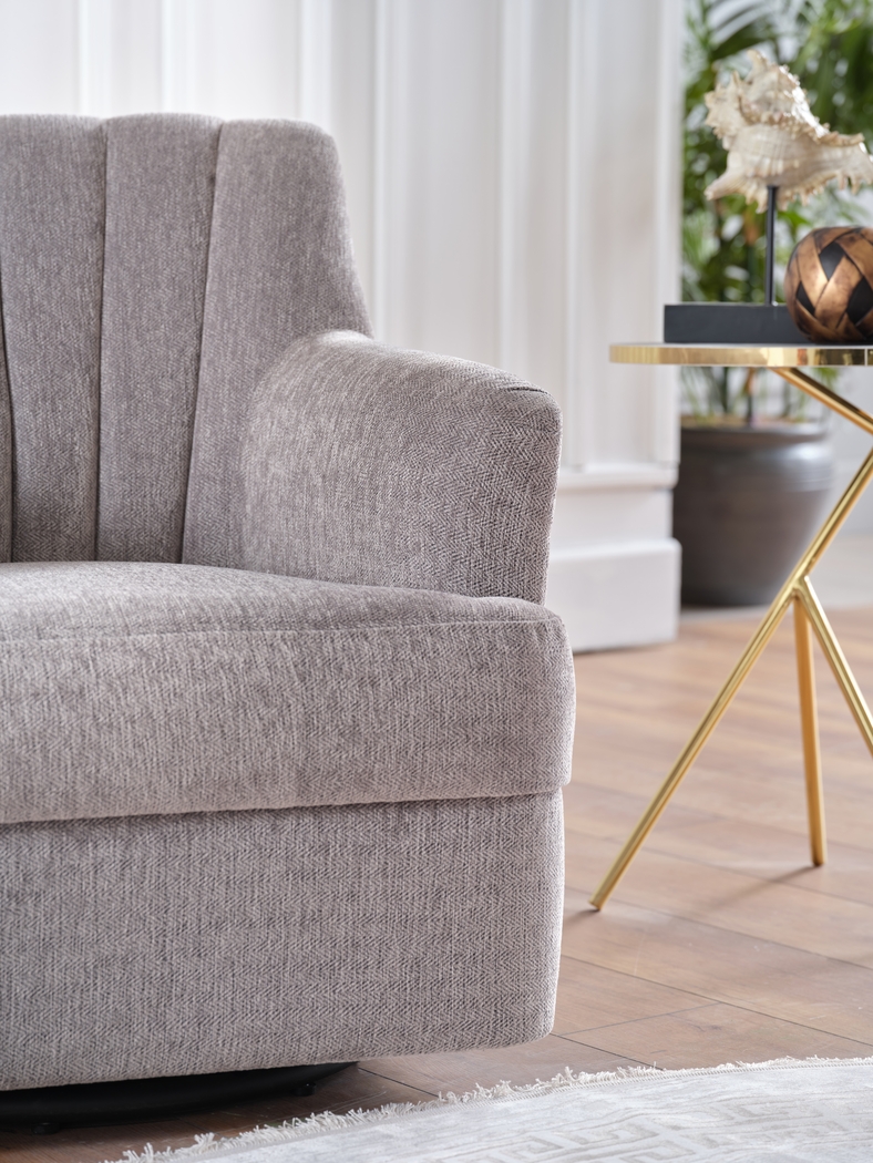 Oxon Gray Swivel Accent Chair - Thumbnail - Image 6