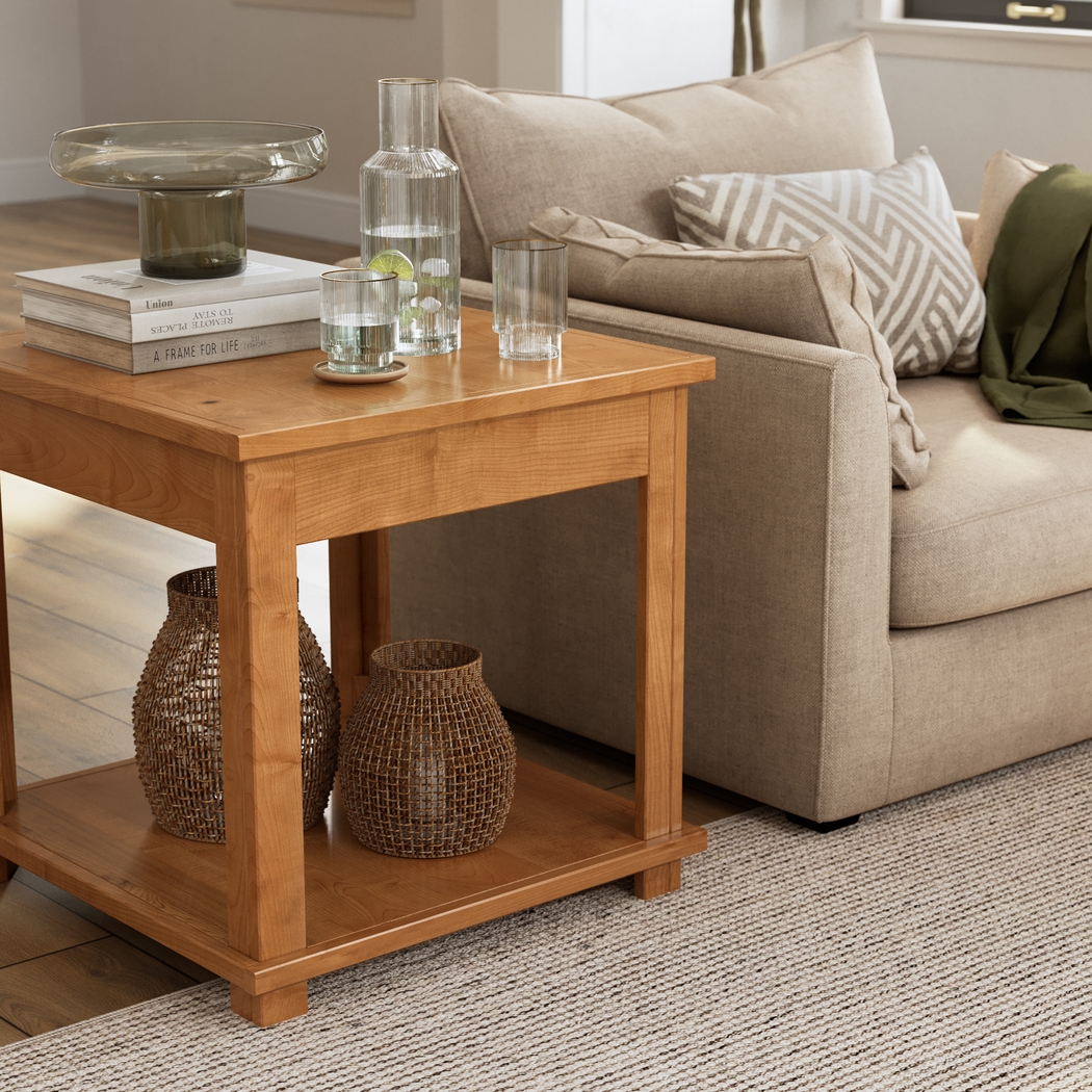 Oxtona Light Brown End Table - Thumbnail - Image 2