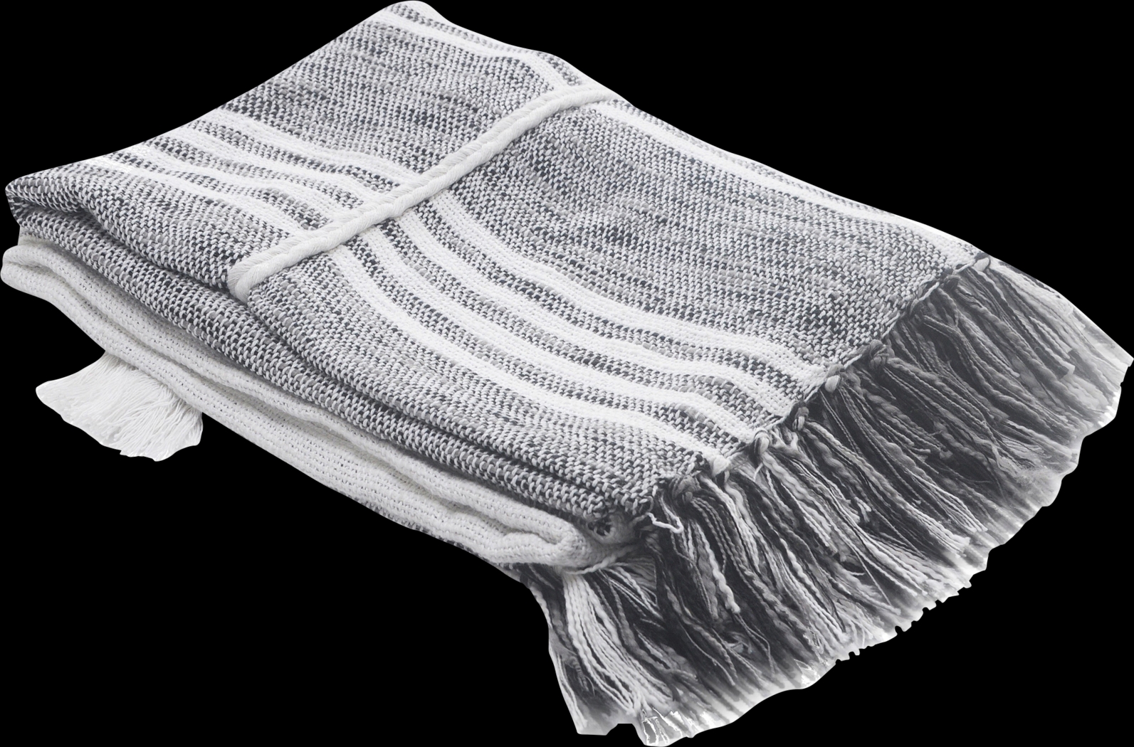 Oxwell Gray Throw Blanket - Thumbnail - Image 3