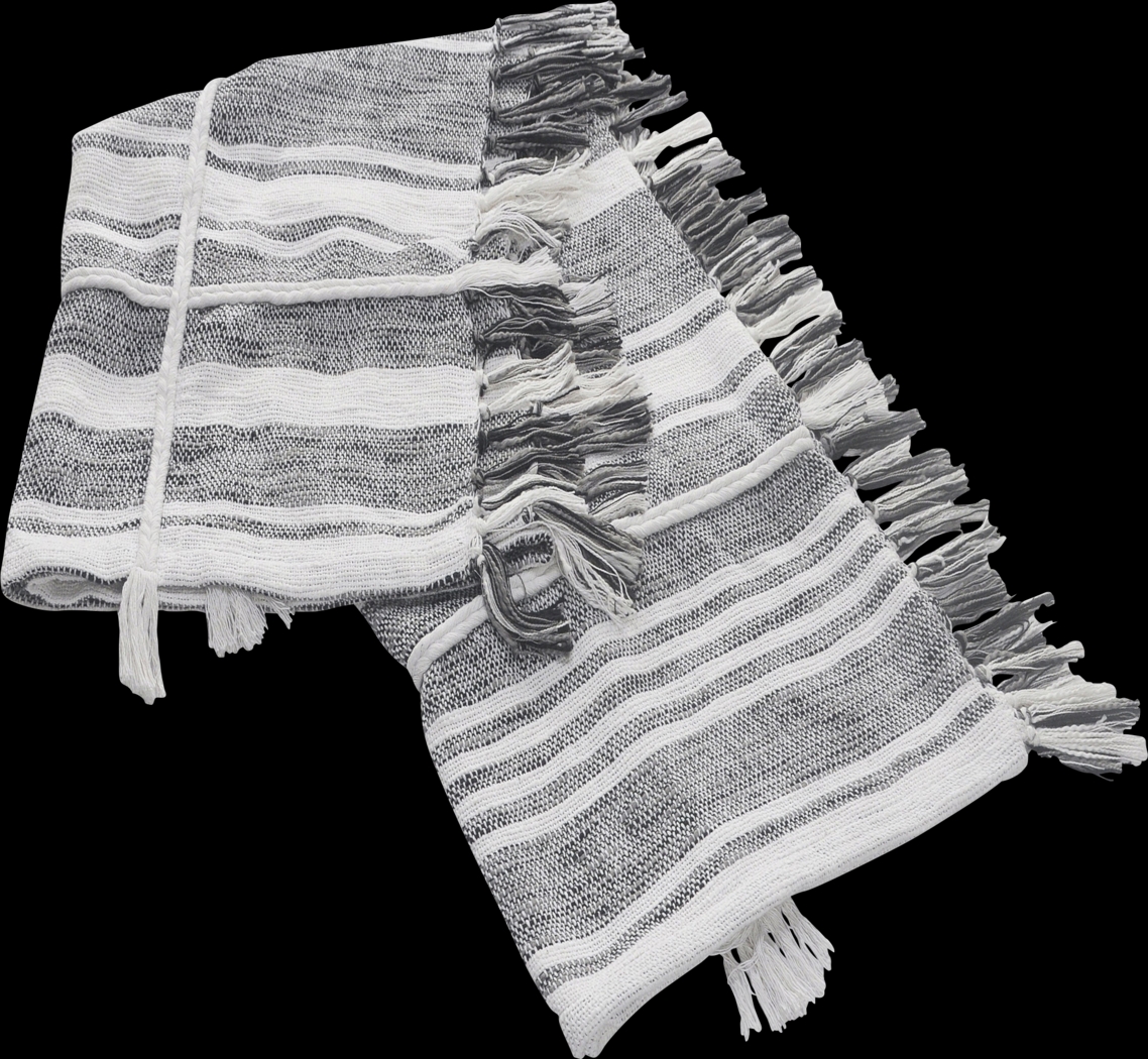 Oxwell Gray Throw Blanket - Thumbnail - Image 4