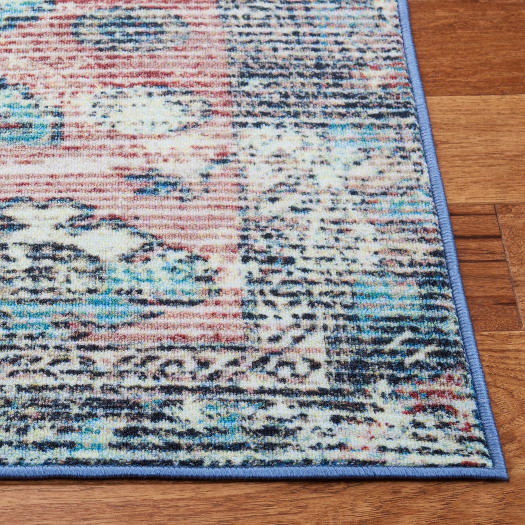 Ozavi Pink/Blue 7'9 x 10' Rug - Thumbnail - Image 3