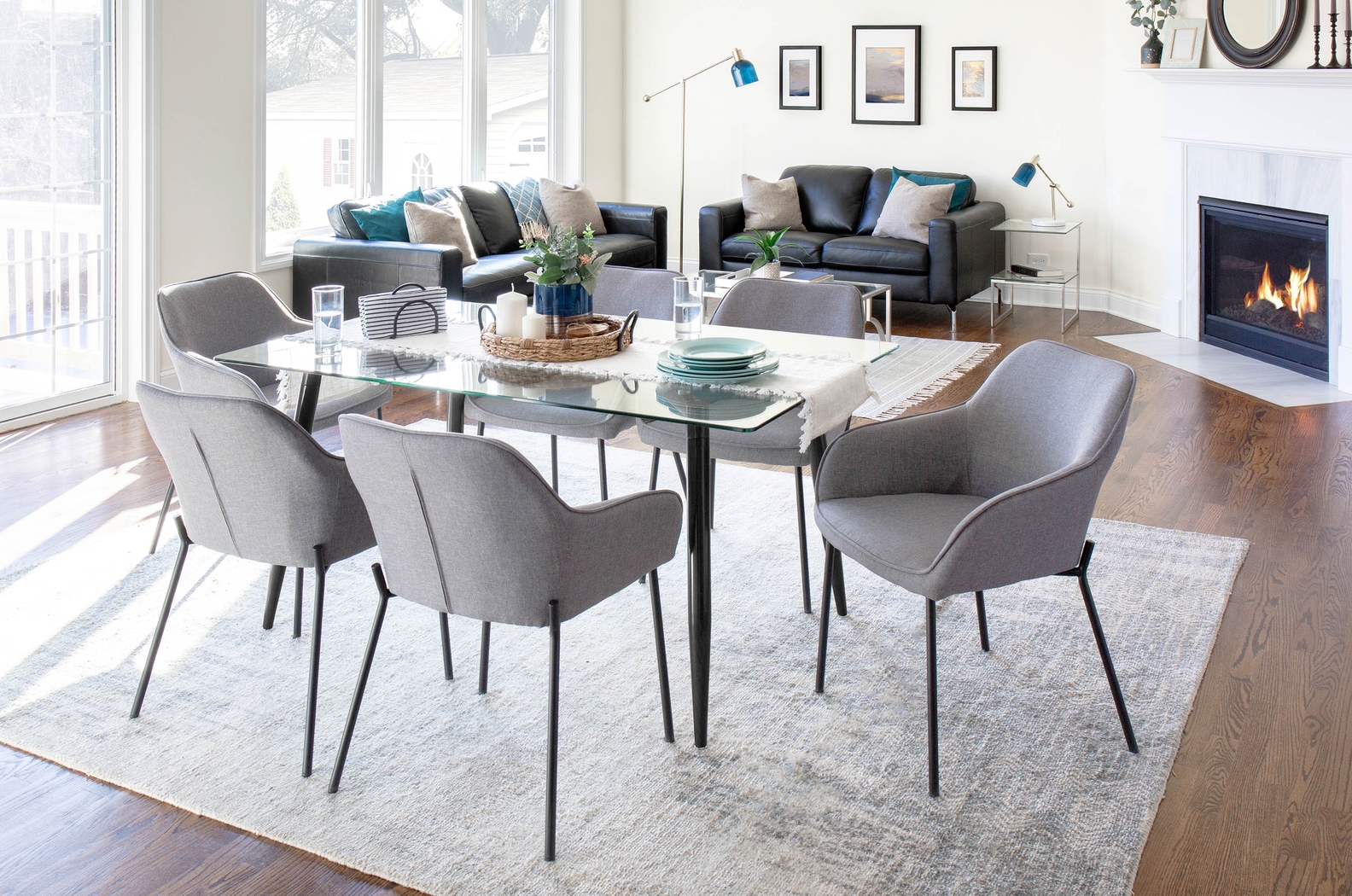 Ozora Gray Dining Chair, Set of 2 - Thumbnail - Image 4