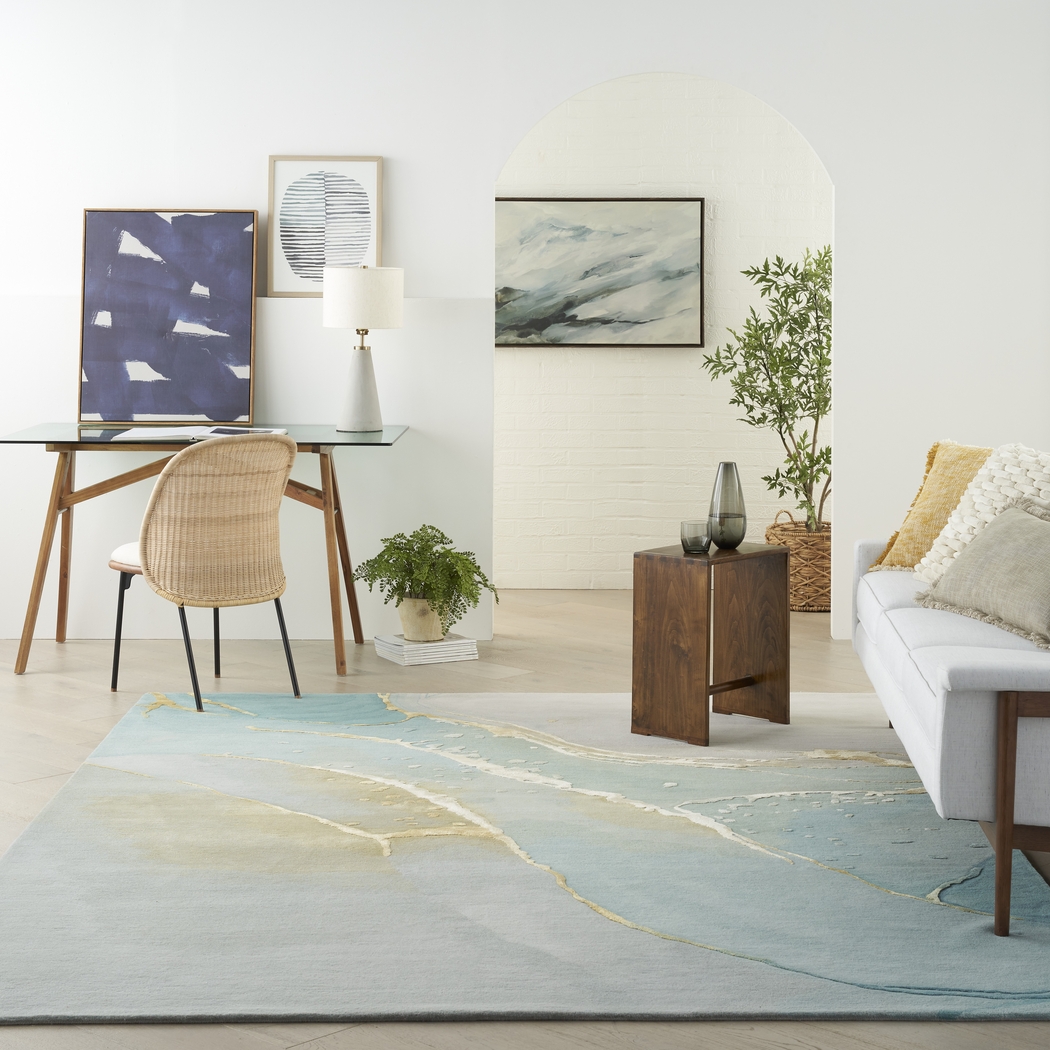 Pabinti Seafoam/Gray 7'9 x 9'9 Rug - Thumbnail - Image 2