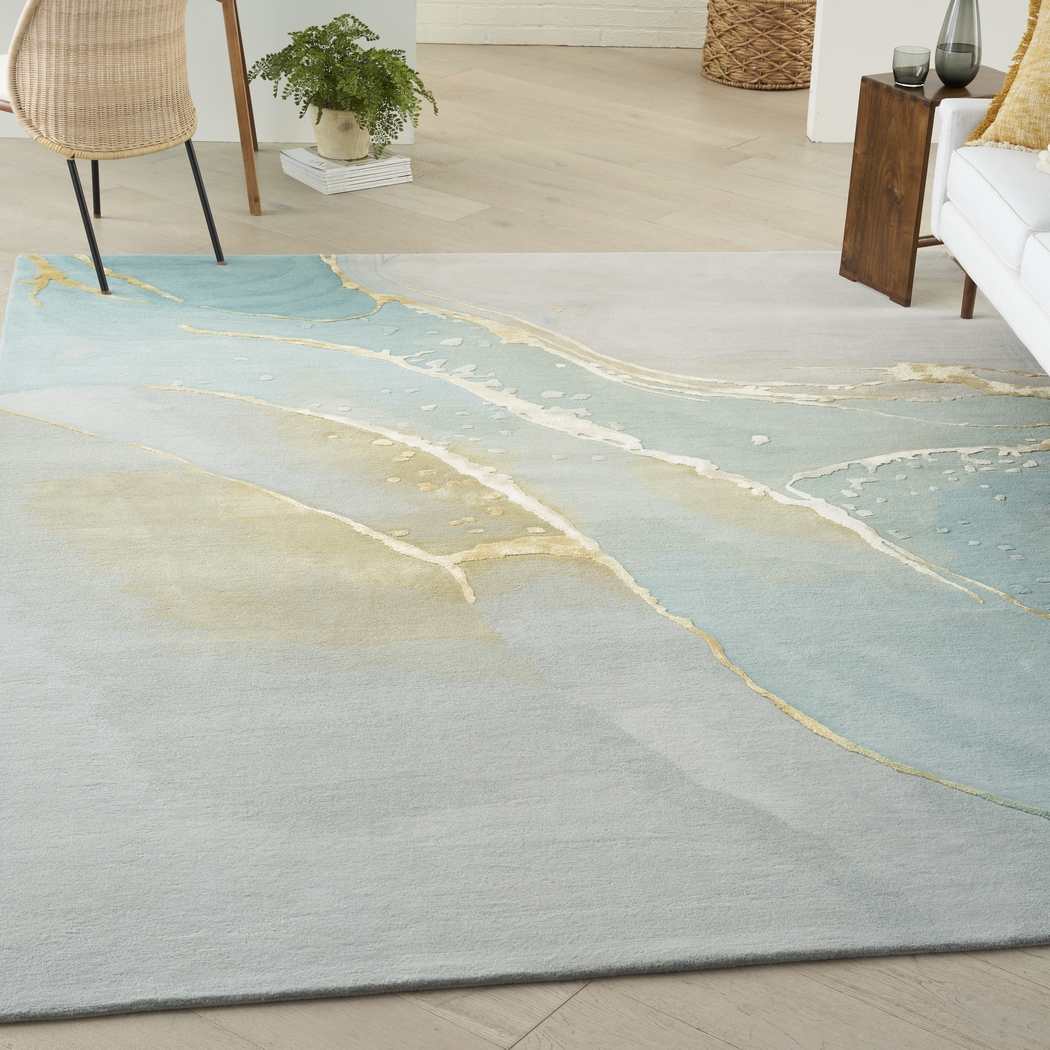Pabinti Seafoam/Gray 7'9 x 9'9 Rug - Thumbnail - Image 6