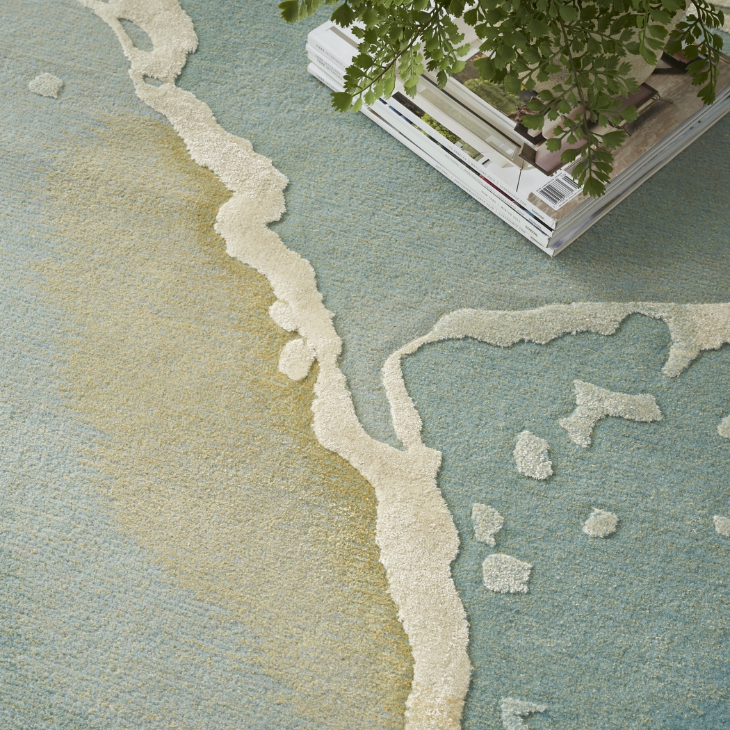 Pabinti Seafoam/Gray 7'9 x 9'9 Rug - Thumbnail - Image 7