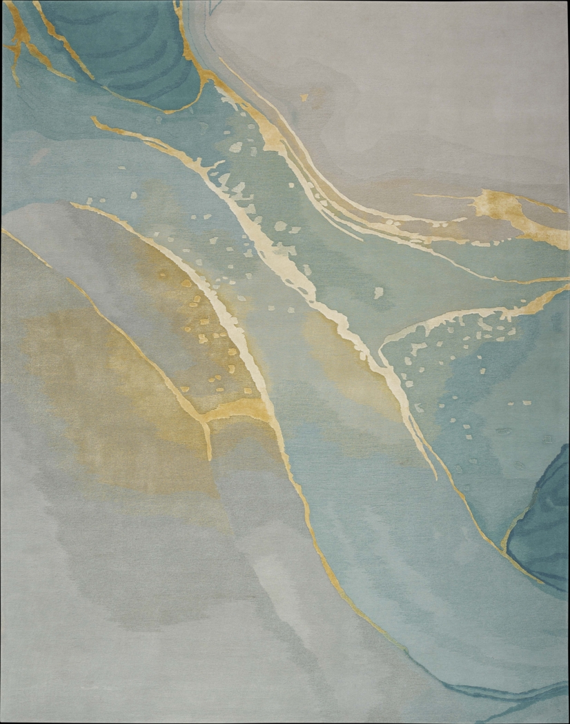 Pabinti Seafoam/Gray 8'6 x 11'6 Rug - Thumbnail - Image 1