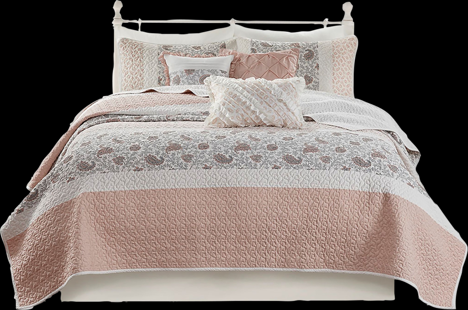 Pabl Blush 6 pc Full/Queen Quilt Set - Thumbnail - Image 1
