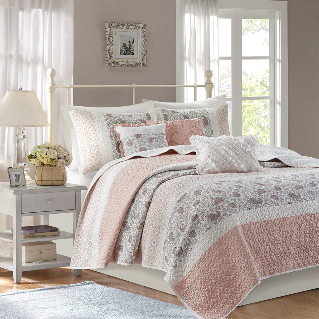 Pabl Blush 6 pc King/ Cal King Quilt Set - Thumbnail - Image 3