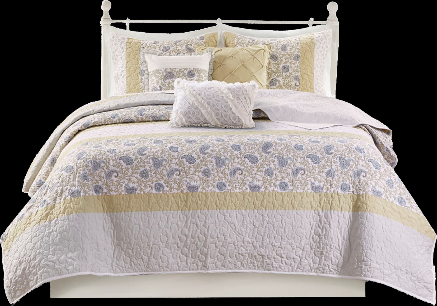 Pabl Yellow 6 pc Full/Queen Quilt Set - Thumbnail - Image 1