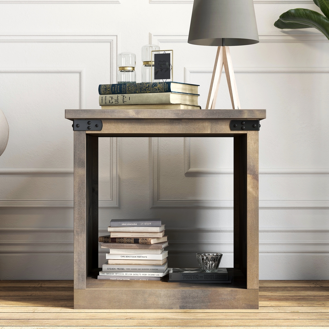 Wapegue Dark Brown End Table - Thumbnail - Image 2