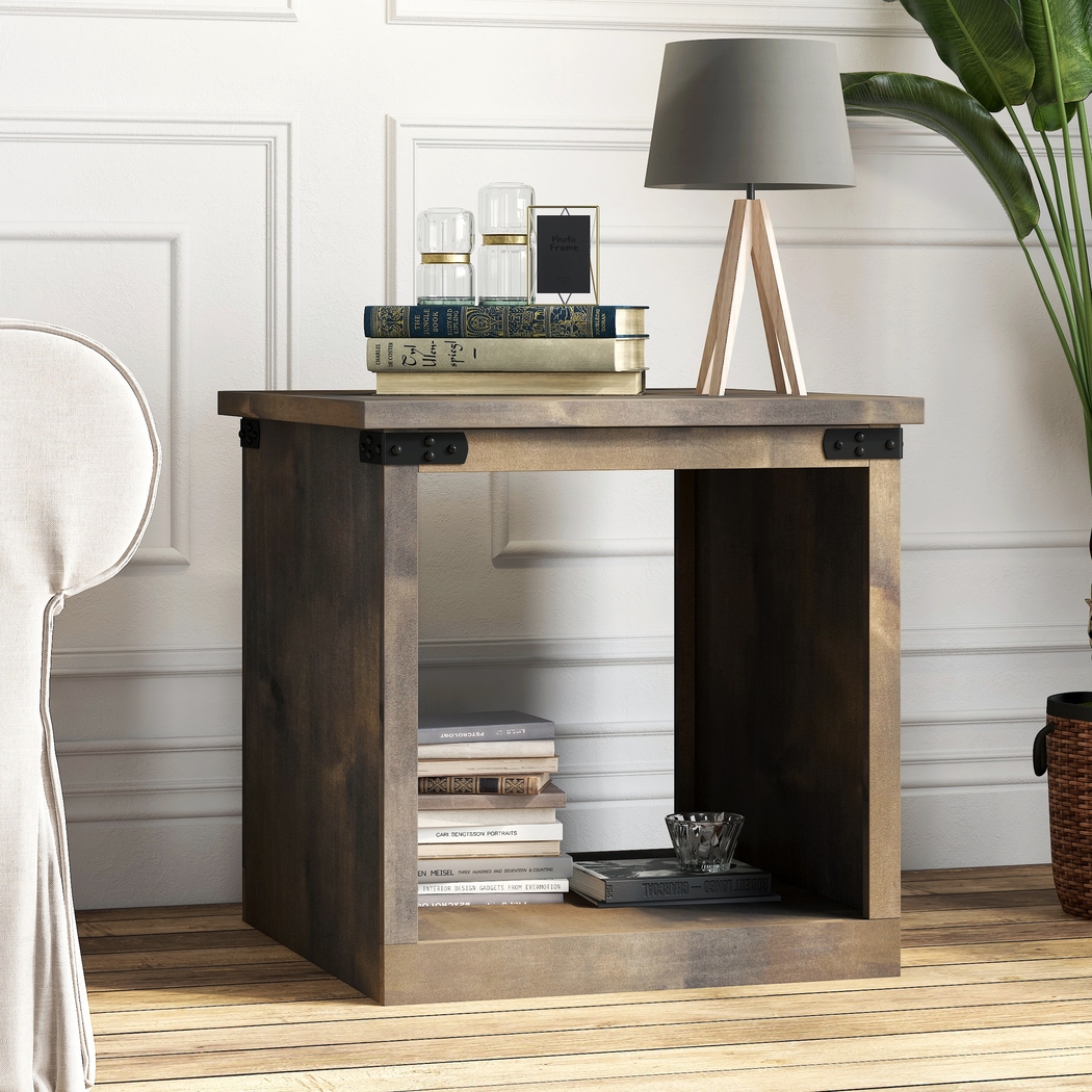 Wapegue Dark Brown End Table - Thumbnail - Image 7