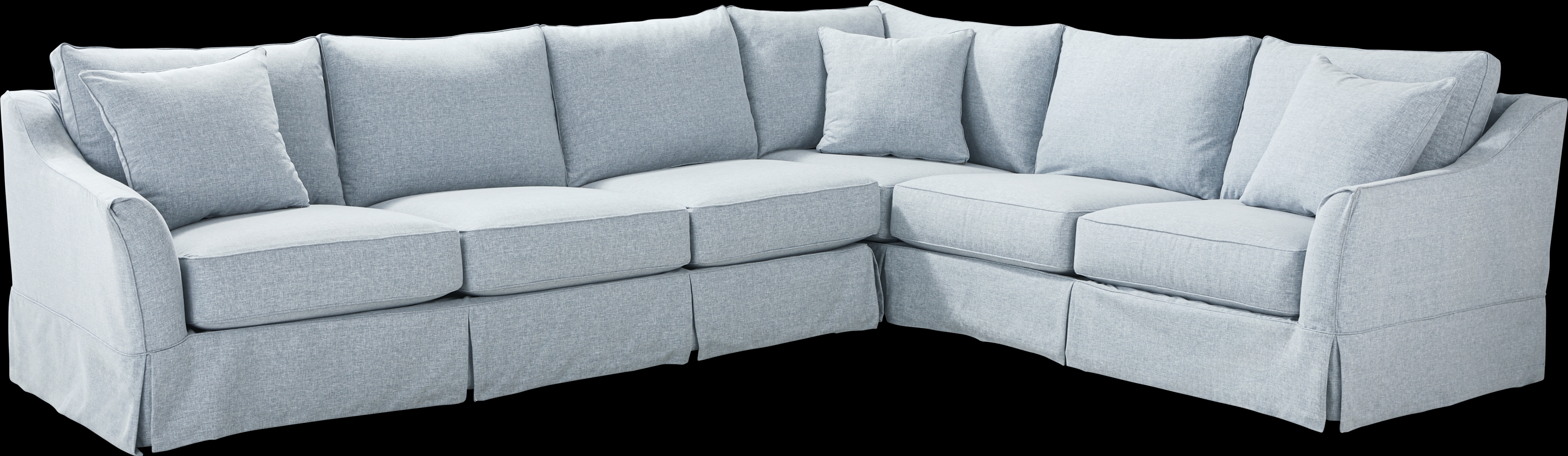 Pacific Grove Blue Slipcover 2 Pc Sectional - Thumbnail - Image 1