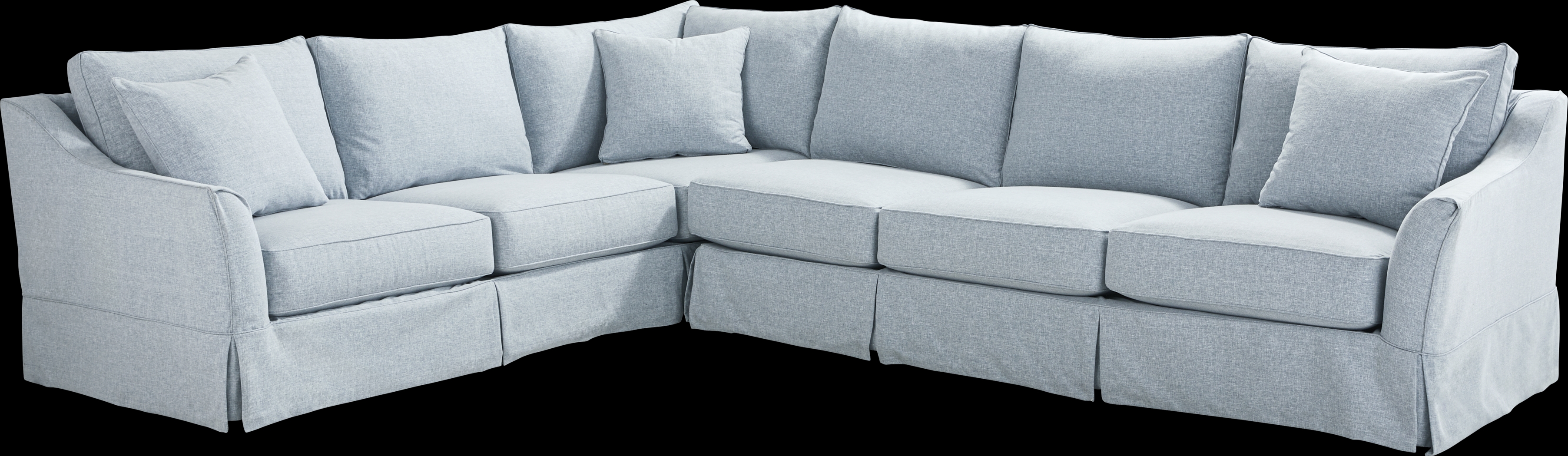 Pacific Grove Blue Slipcover 2 Pc Sectional - Thumbnail - Image 1