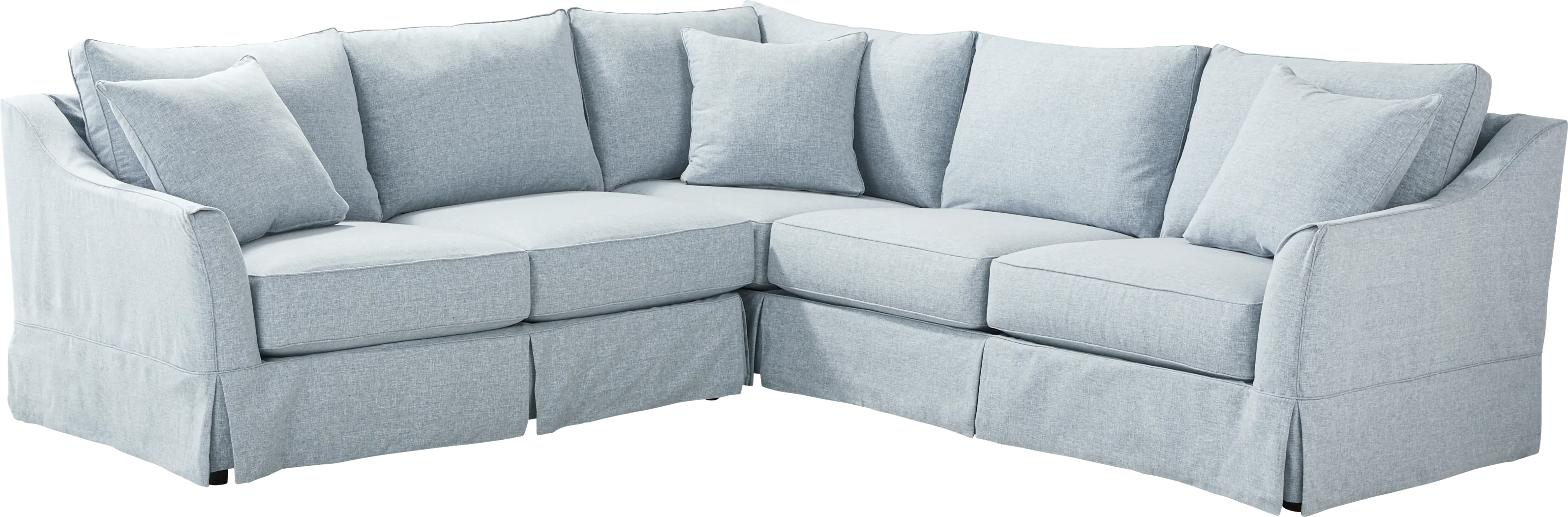 Pacific Grove Blue Slipcover 2 Pc Sectional - Thumbnail - Image 1
