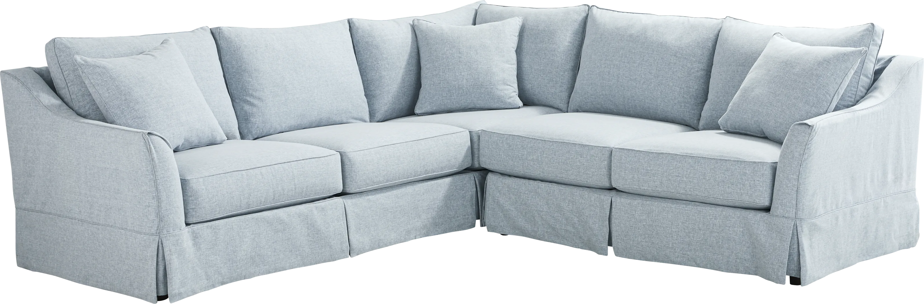 Pacific Grove Blue Slipcover 2 Pc Sectional - Thumbnail - Image 1