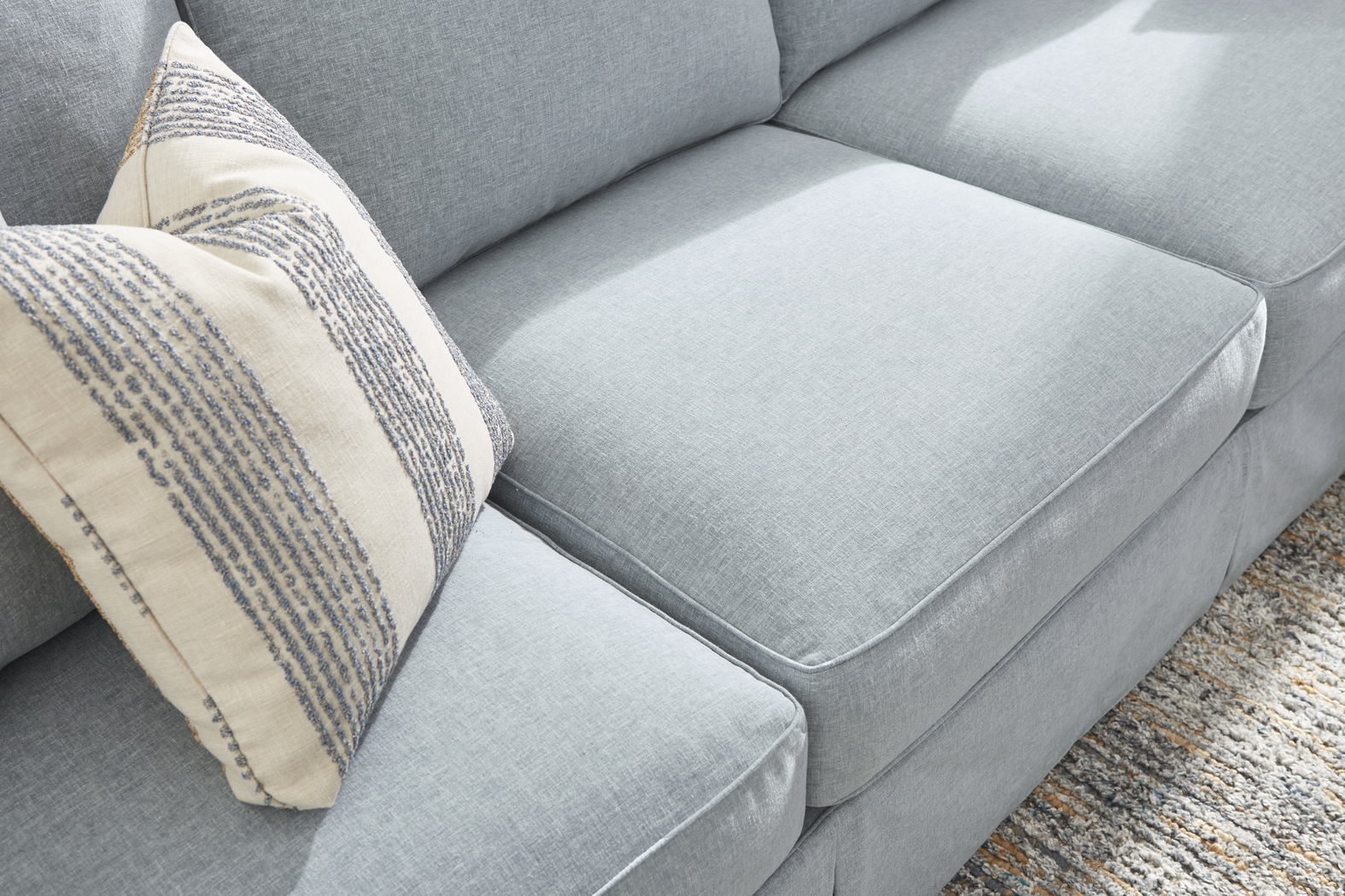 Pacific Grove Blue Slipcover 2 Pc Sleeper Sectional - Thumbnail - Image 4