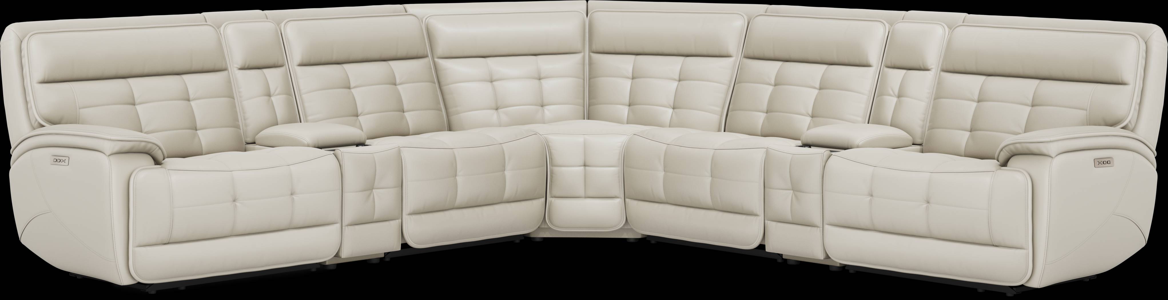 Pacific Heights Light Gray 7 Pc Dual Power Reclining Sectional - Thumbnail - Image 3