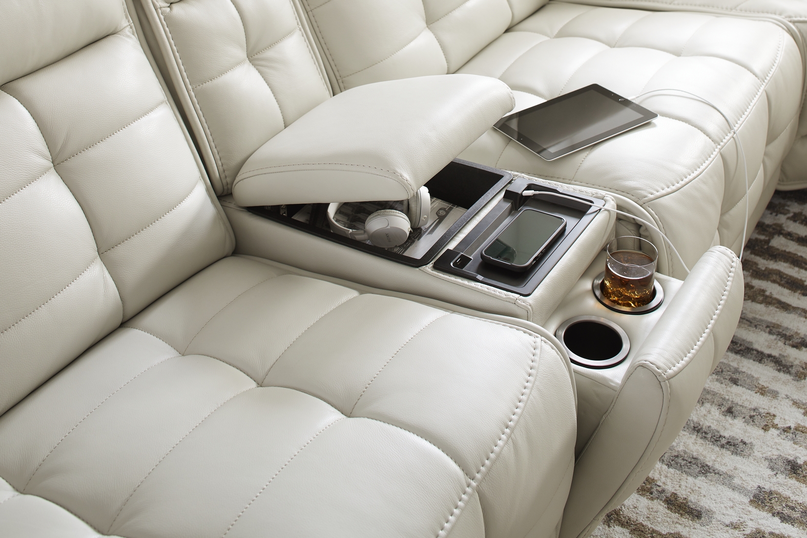 Pacific Heights Light Gray 10 Pc Dual Power Reclining Sectional Living Room - Thumbnail - Image 10