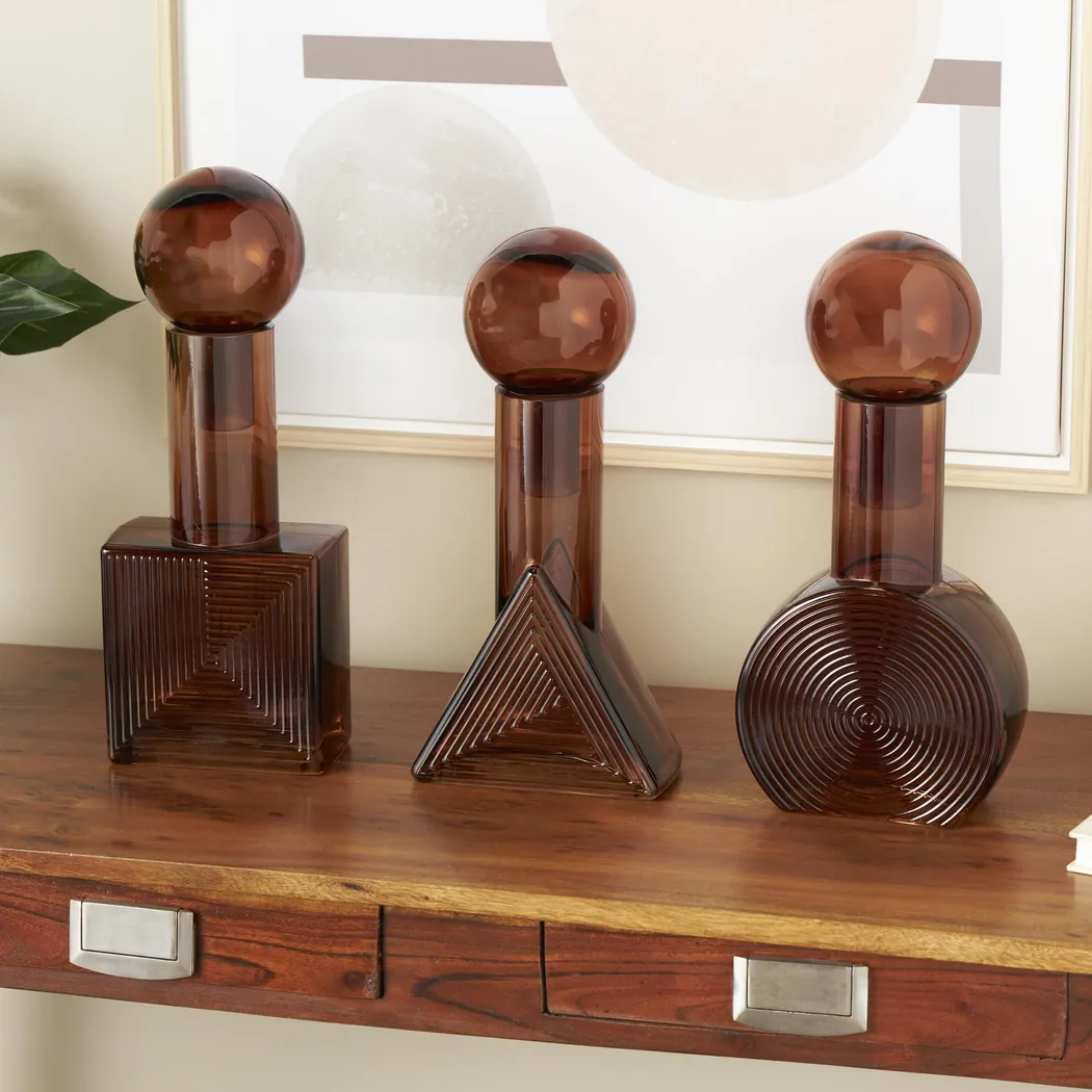 Pacula Brown Jar, Set of 3 - Thumbnail - Image 2