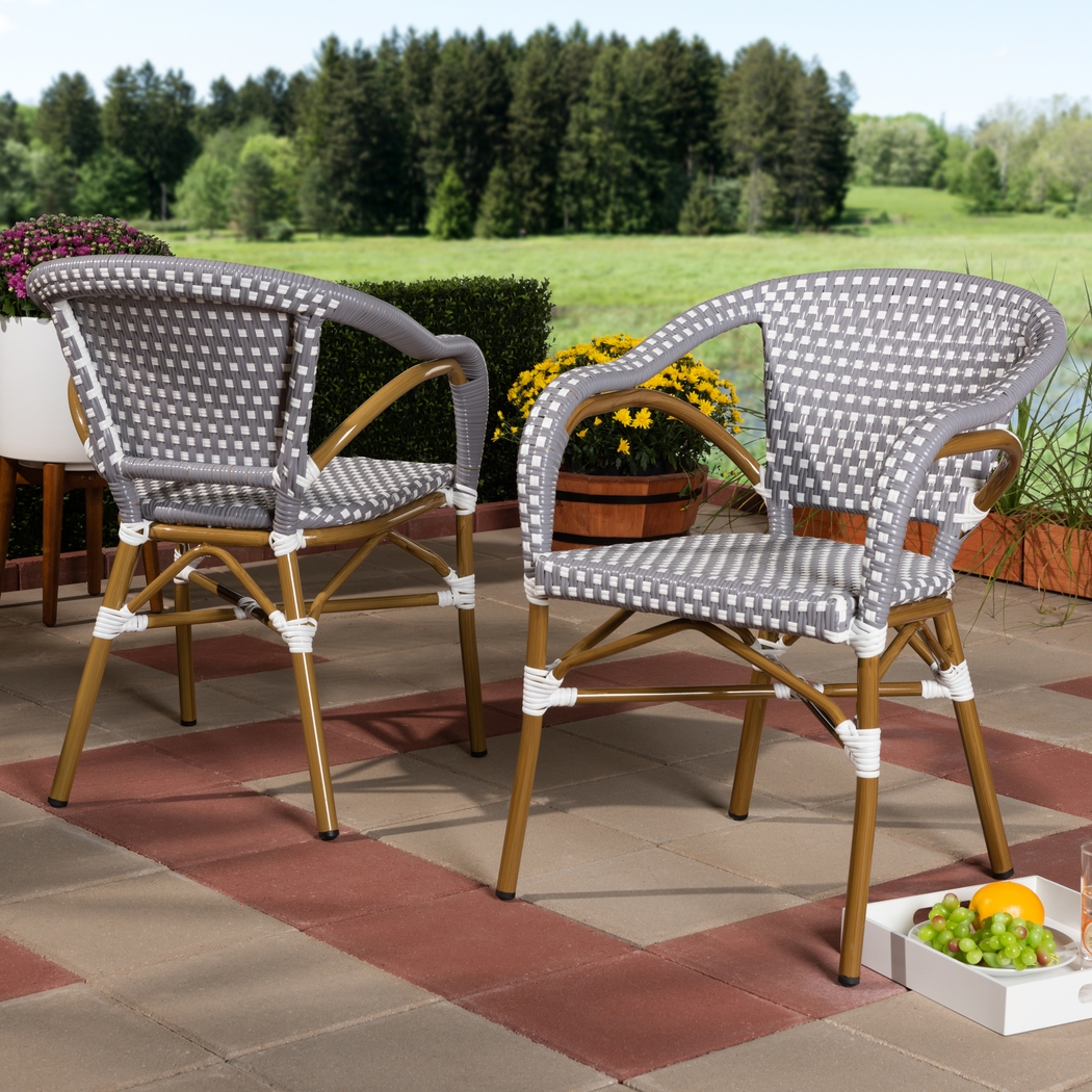 Padazi Gray Dining Chair, Set of 2 - Thumbnail - Image 2