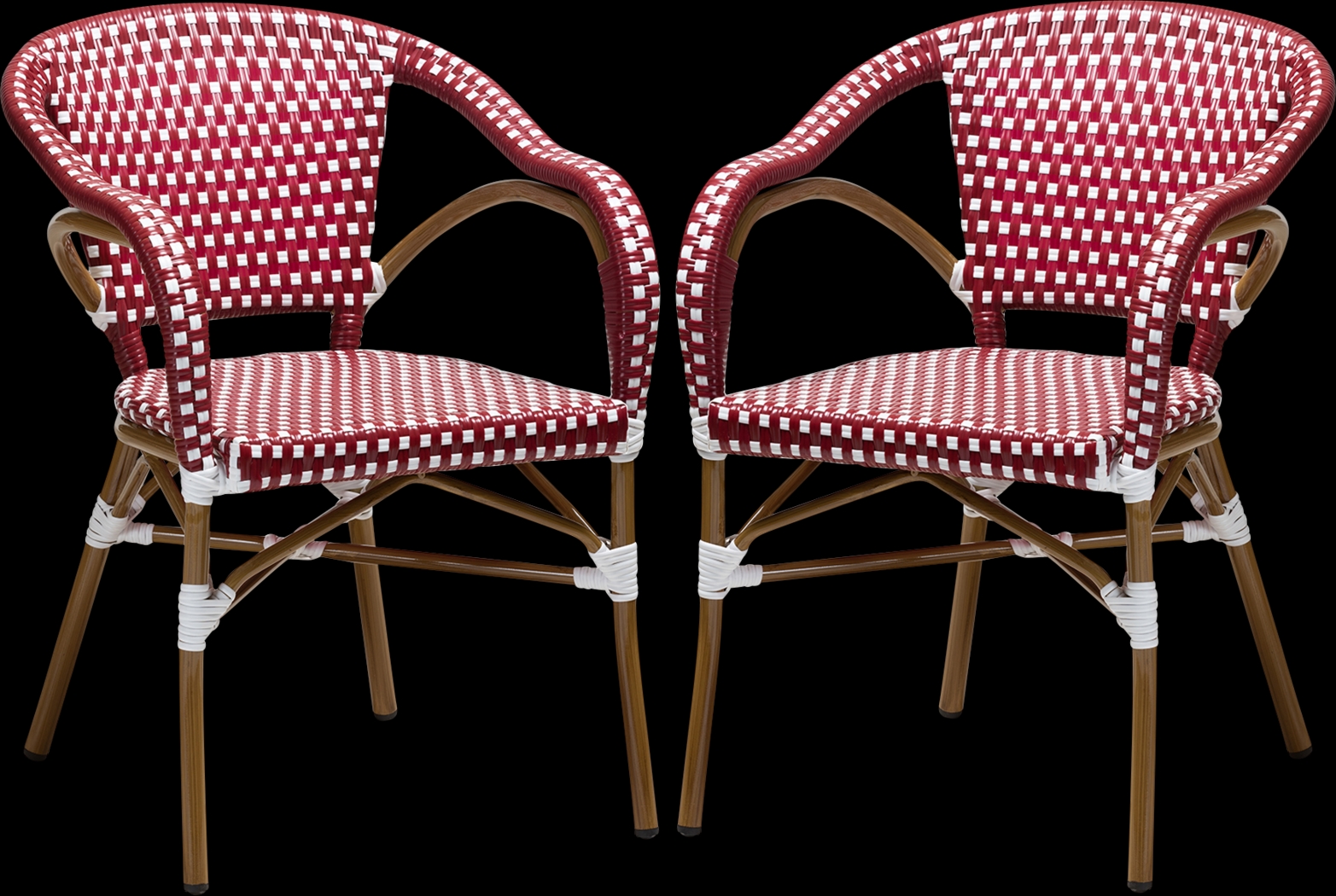 Padazi Red Dining Chair, Set of 2 - Thumbnail - Image 1