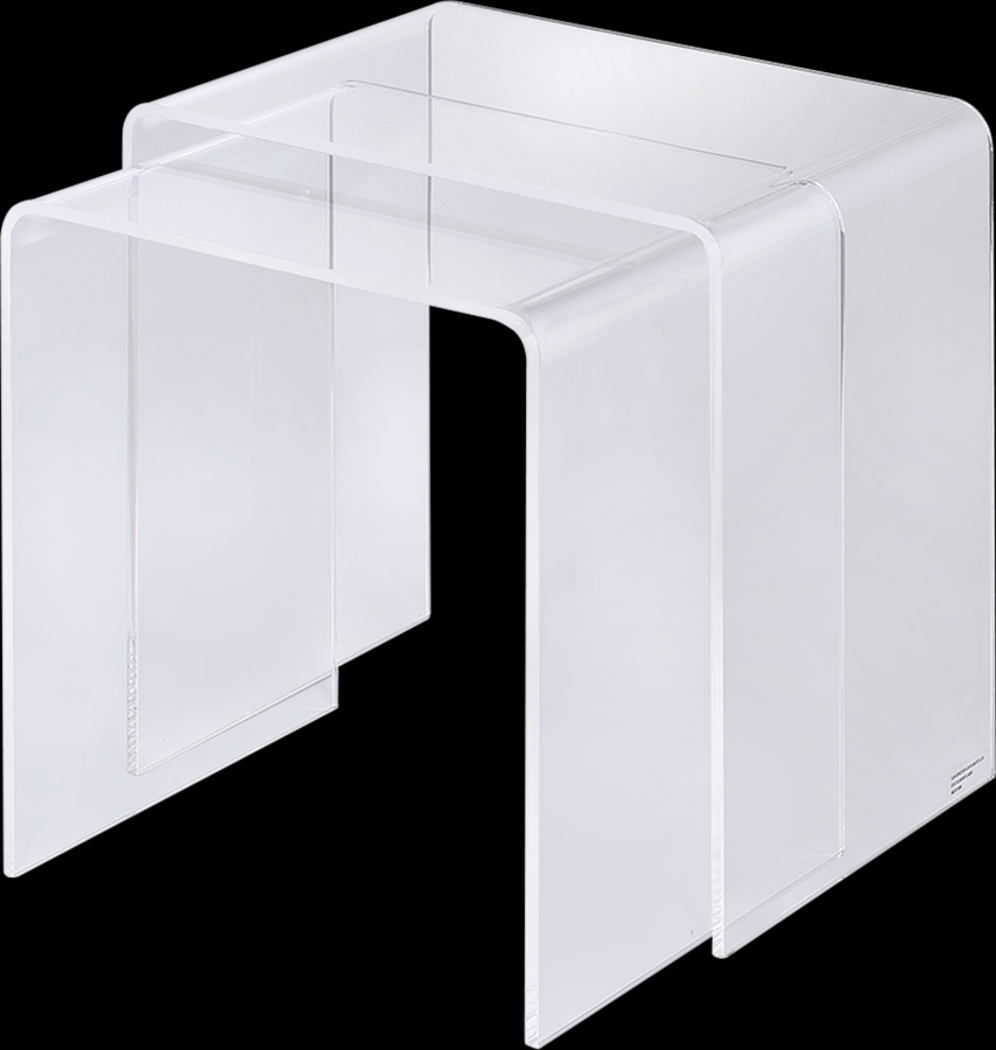 Padyer Clear Nesting Tables, Set of 2 - Thumbnail - Image 1