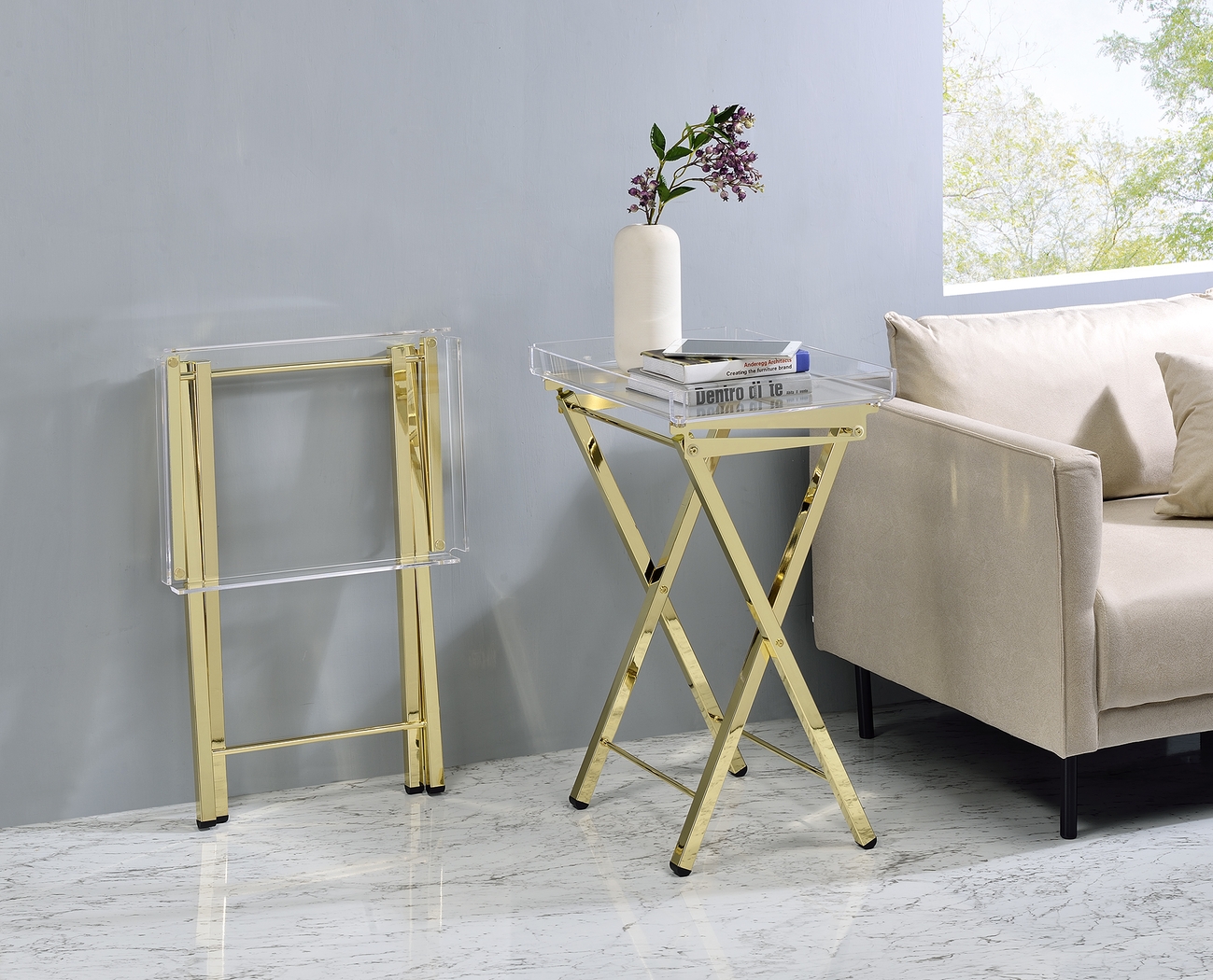 Paeoni Gold End Table, Set of 2 - Thumbnail - Image 3