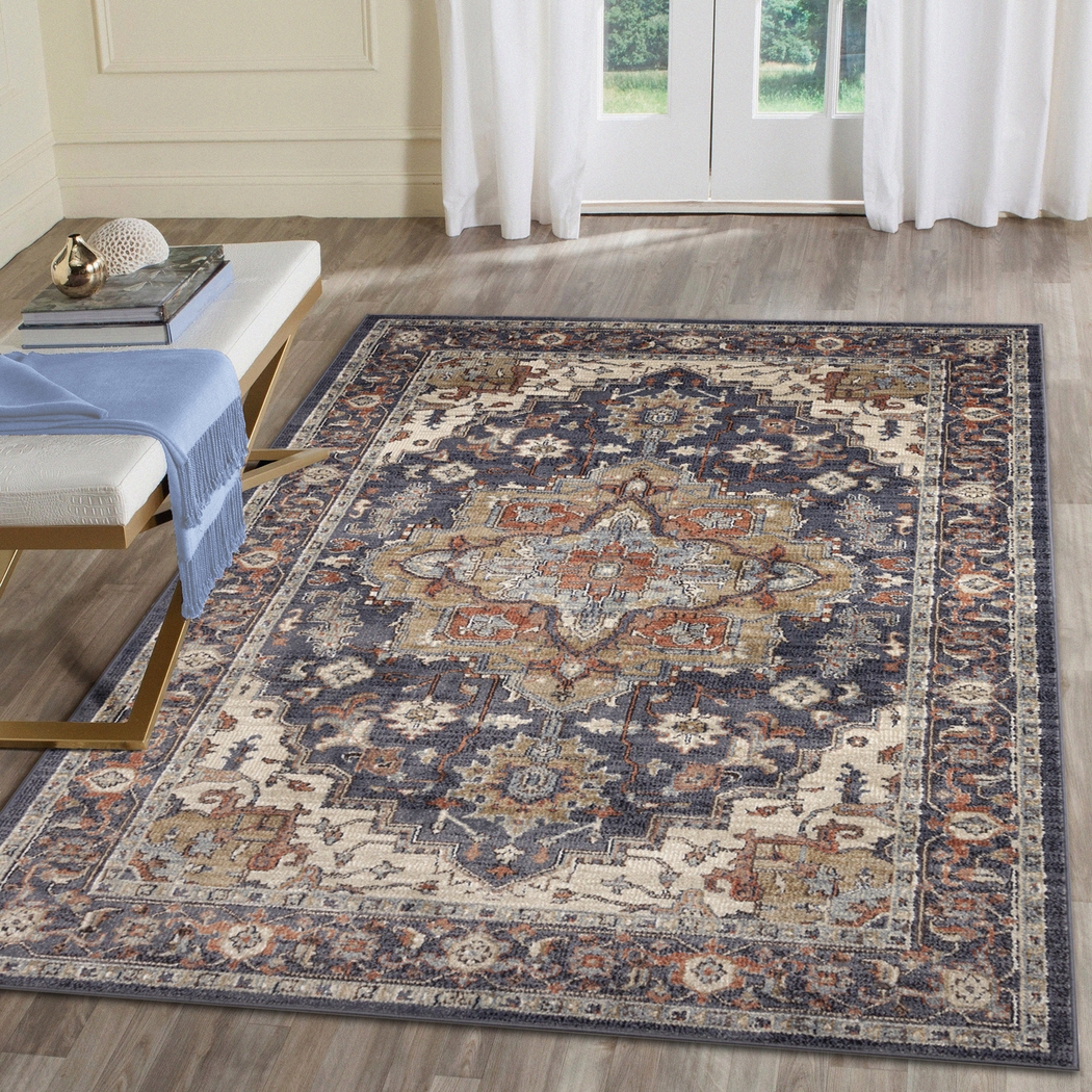 Paeris Navy 5'3 x 7'6 Rug - Thumbnail - Image 2