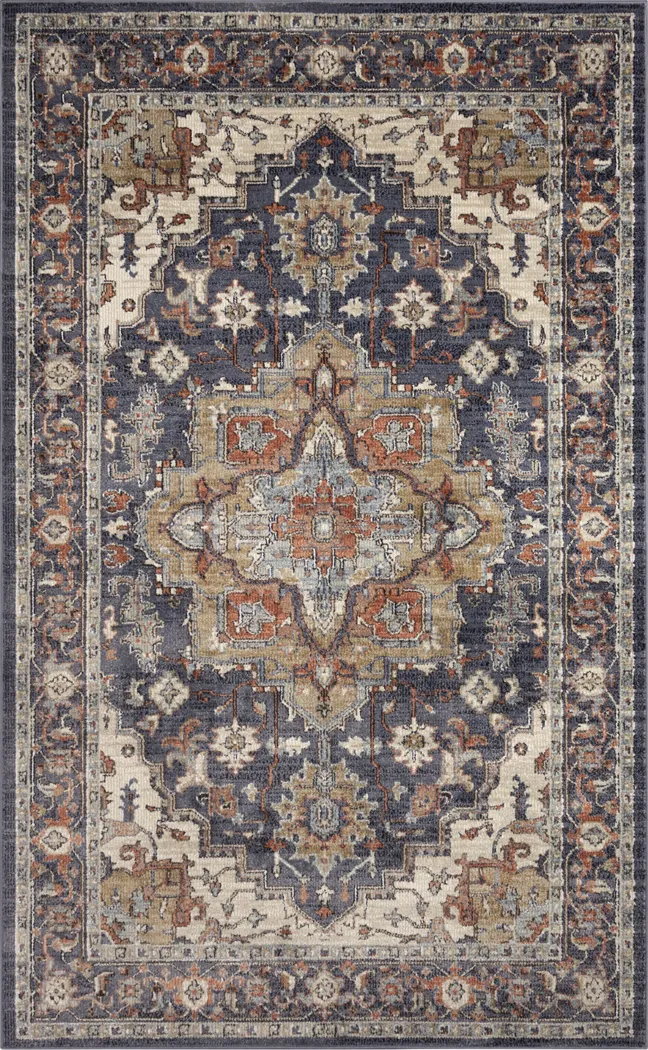 Paeris Navy 6'6 x 9'4 Rug - Thumbnail - Image 1
