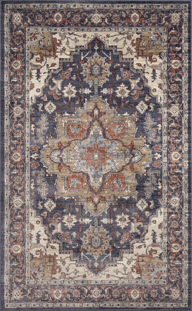 Paeris Navy 7'10 x 9'10 Rug - Thumbnail - Image 1