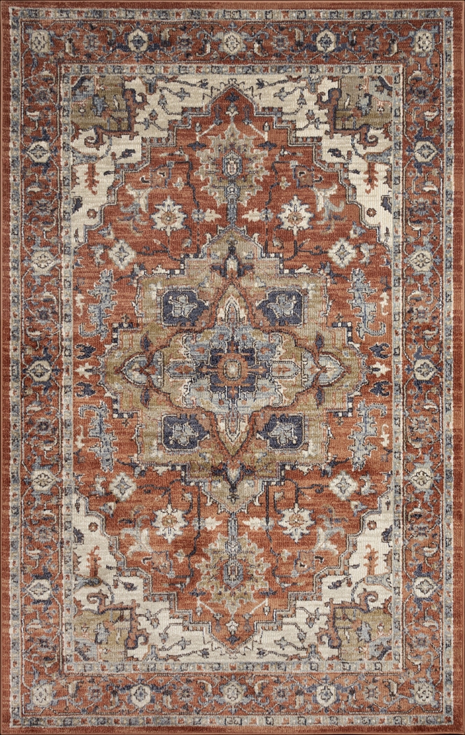 Paeris Rust 5'3 x 7'6 Rug - Thumbnail - Image 1