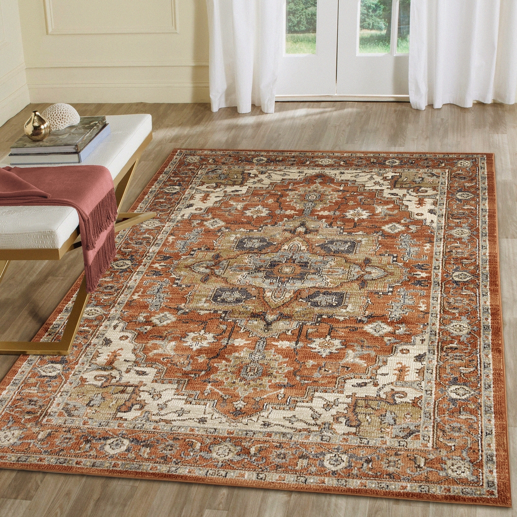 Paeris Rust 6'6 x 9'4 Rug - Thumbnail - Image 2