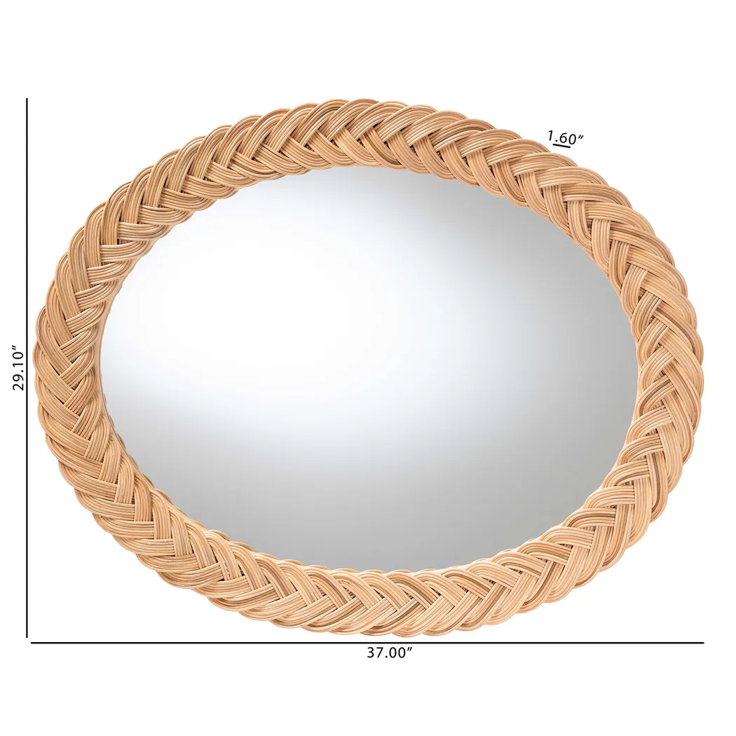 Pafure I Brown Oval Mirror - Thumbnail - Image 3