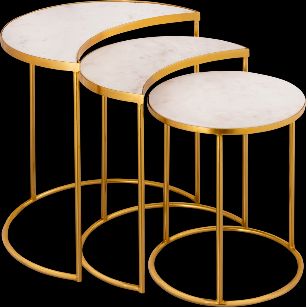 Paget Gold Nesting Tables, Set of 3 - Thumbnail - Image 1
