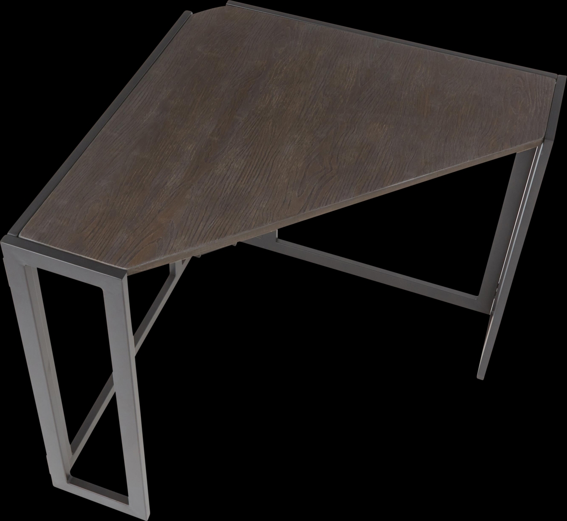 Paigefield Espresso Corner Desk - Thumbnail - Image 4