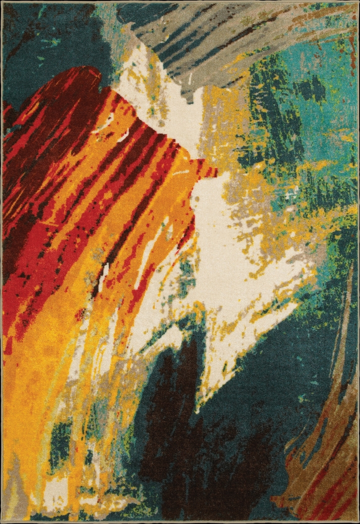 Paintbrush Red 5'3 x 7'6 Rug - Thumbnail - Image 1