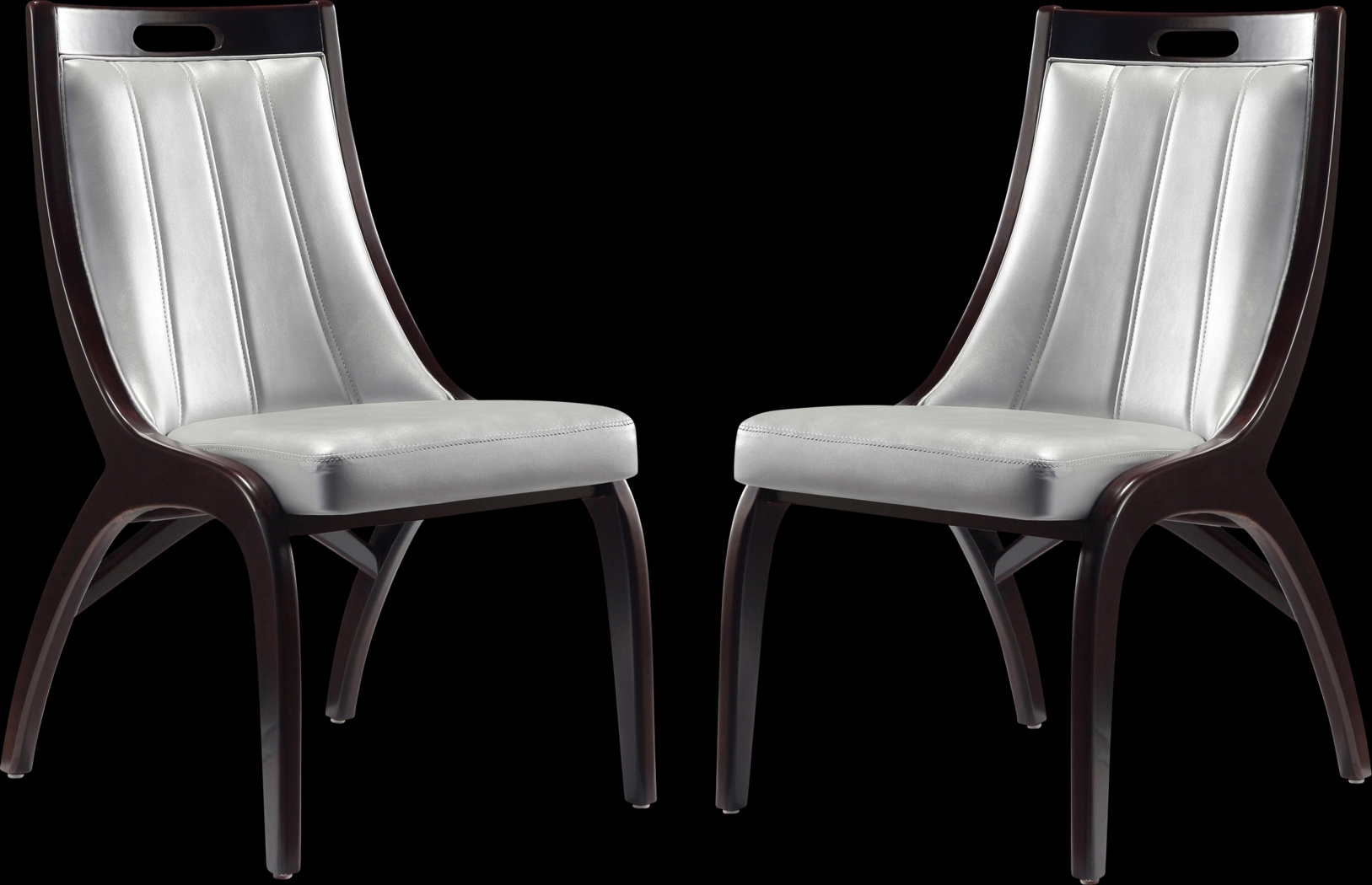 Pakey Silver Side Chair, Set of 2 - Thumbnail - Image 1